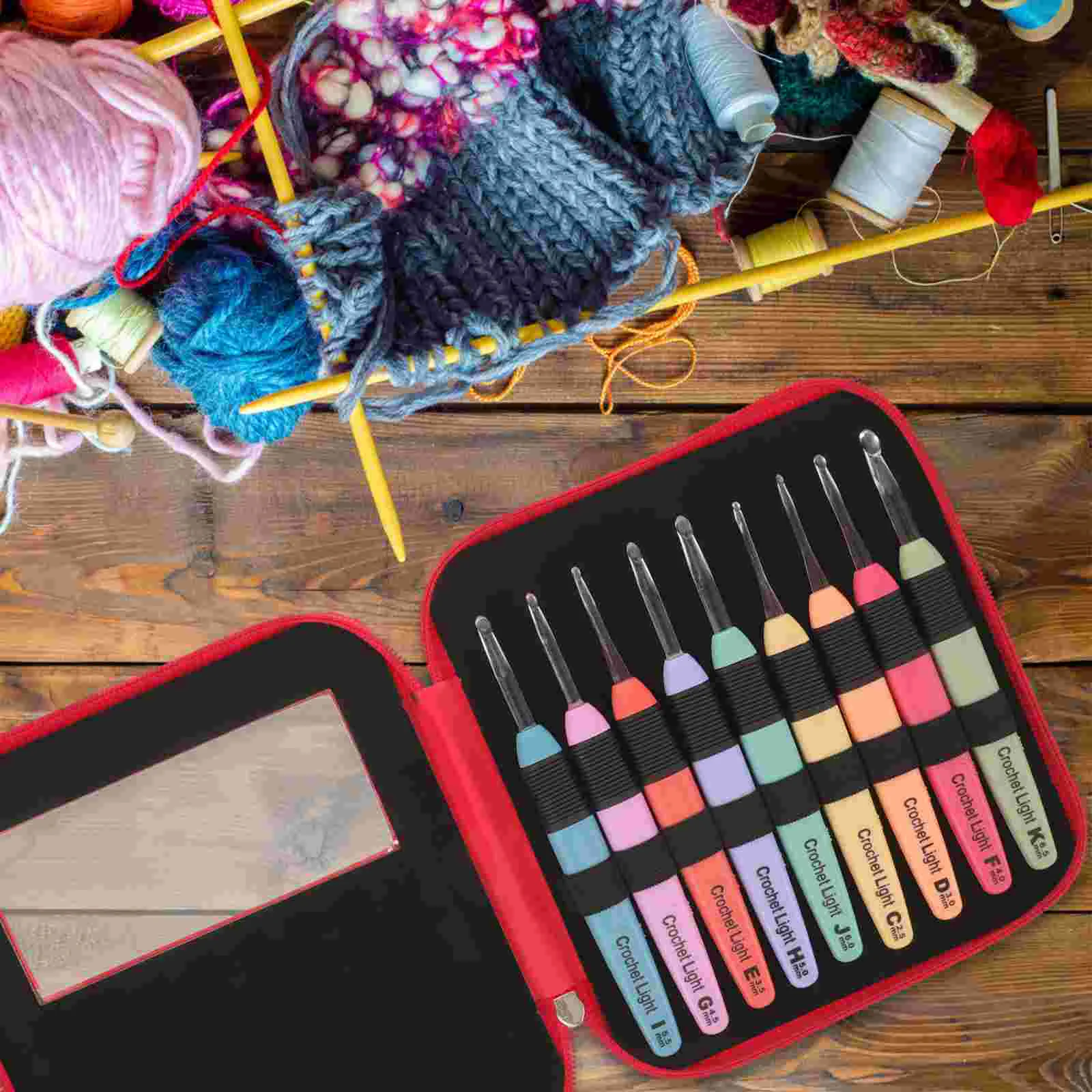 9 Pcs/set DIY Weave Yarn Accessory Craft Tools Knitting Needles Pu Sewing Accessories