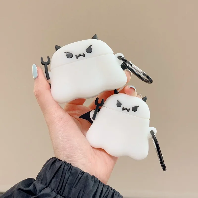 Cartoon Ghost Demon Case for AirPods Pro2 Airpod Pro 1 2 3 4 Bluetooth Earbuds Charging Box Protective Earphone Case Cover