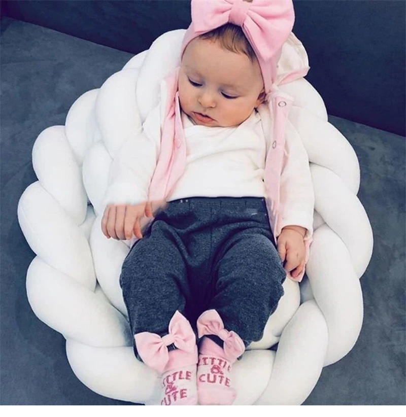 Ins New Baby Three Strand Braid Bedside Room Decoration Anti Fall Rail Hand Woven Anti Collision Strip Bed Rails