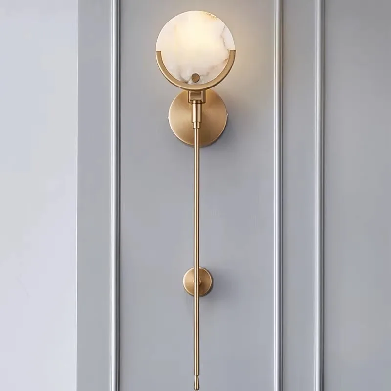 Nordic Postmodern Minimalist Art Cloud Stone Wall Lamp, New Chinese Style Hotel Restaurant Hallway Bedroom Decorative Wall Lamp
