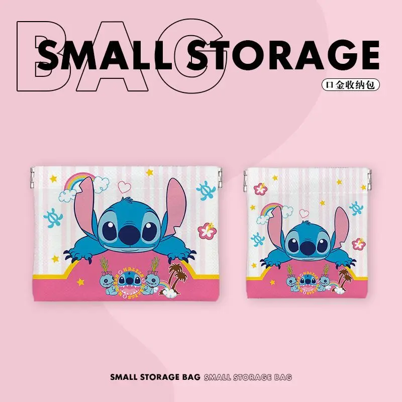 Tas Pelindung Lilo & Stitch Animasi Disney Tas Penyimpanan Lipstik Puing-puing Tas Pengatur Penyimpanan Headphone