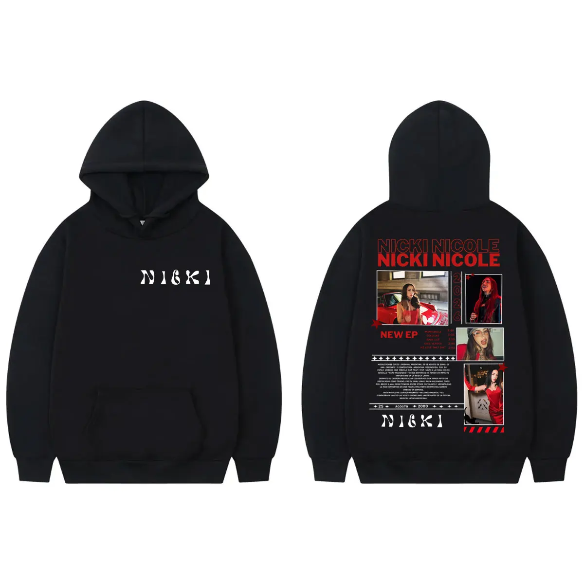 

Rapper Nicki Nicole Tour 2026 Graphic Hoodie Men Women Harajuku Y2k Oversized Pullovers Fashion Hip Hop Long Sleeve Sweatshirts