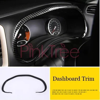 For Jeep Renegade 2016 2017 2018 Interior Dashboard Trim Carbon Fiber Color SUV Styling Accessories