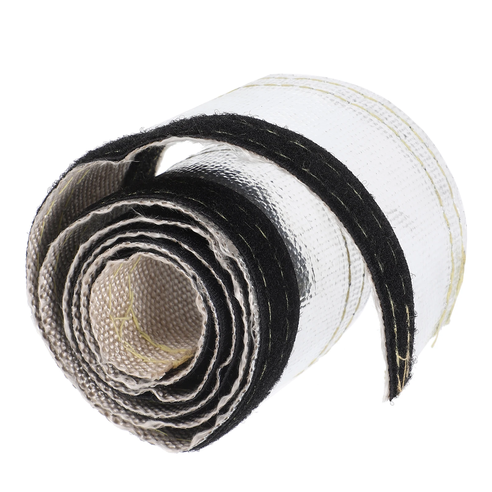 

10mm Car Wiring Harness Heat Shield Sleeve Aluminum Foil Self Adhesive Thermal Insulation Exhaust Wire Wrap Protects Against