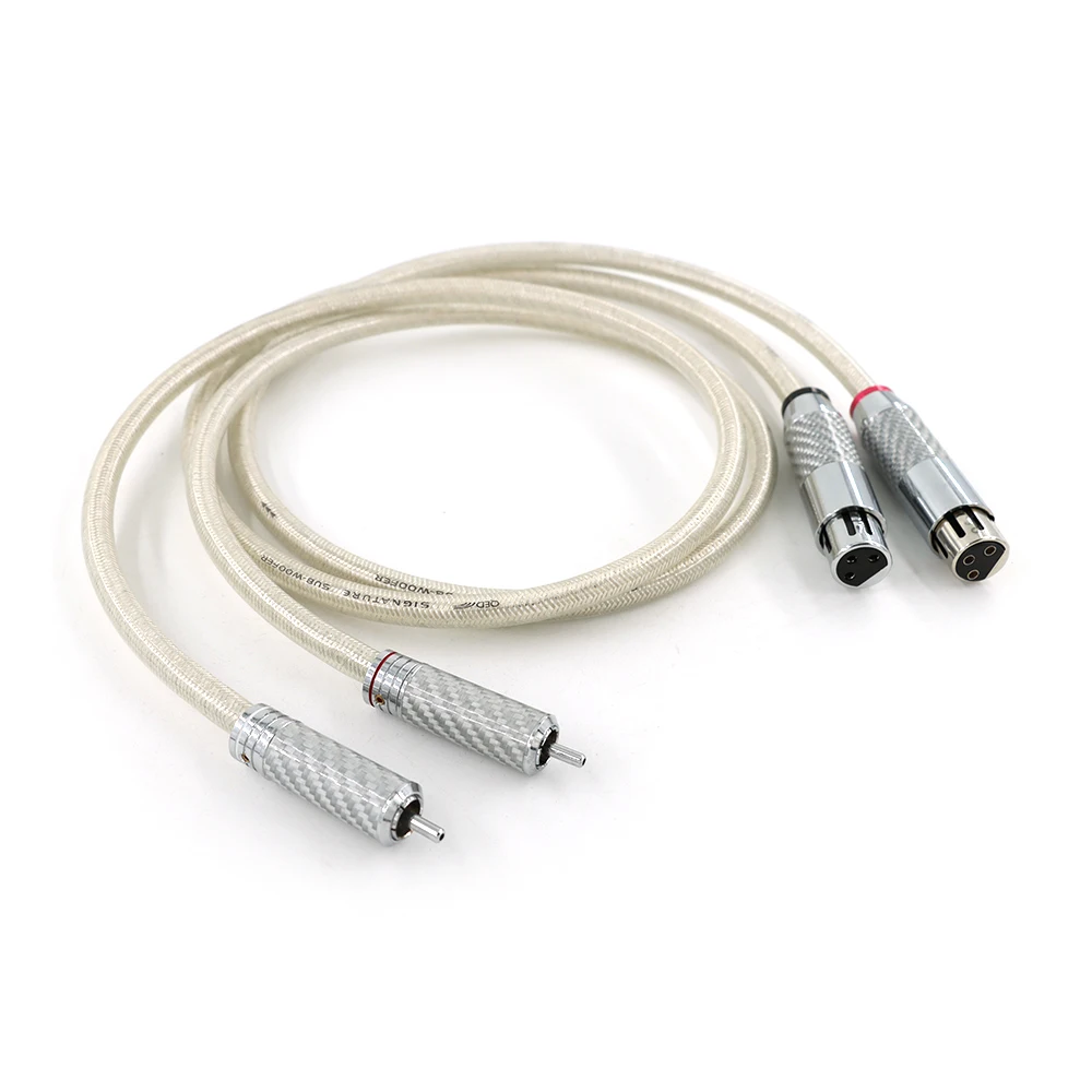 ブロードキャストグレード RCA - XLR バランス コード - クライオ処理 OCC 銅、IP67 ジャケット付き (1M/2M/3M) ​