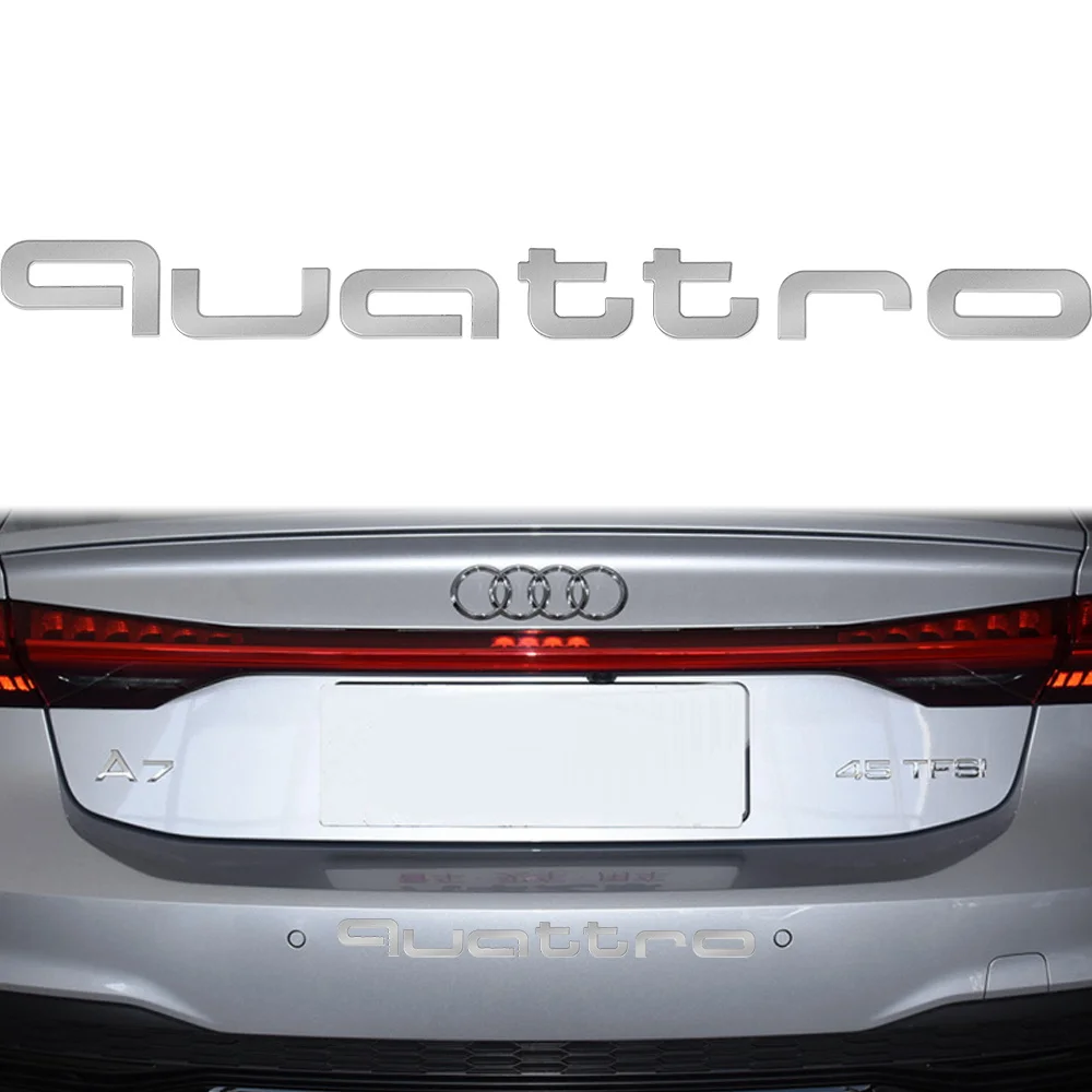 Auto-Aufkleber 3D Aluminium Quattro Emblem Karosserie Heckklappen-Dekoration Aufkleber für Audi TT RS Sline S A4 B8 A3 8P A6 C7 8V B6 B7 S3 SQ5 – Detail 4