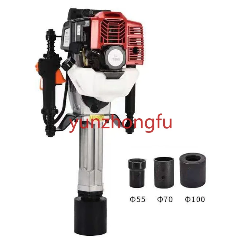 1900W Pile Driver Gasoline Power Small Railway Emergency Building Orchard Wooden  Triangular Steel Electric Impact Piling