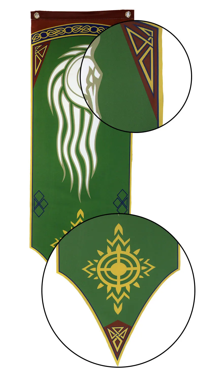 Lord Ring Rohan Designer Banner Flag Wall Hanging KTV School Bar Home School Cosplay Party Decoration Gift