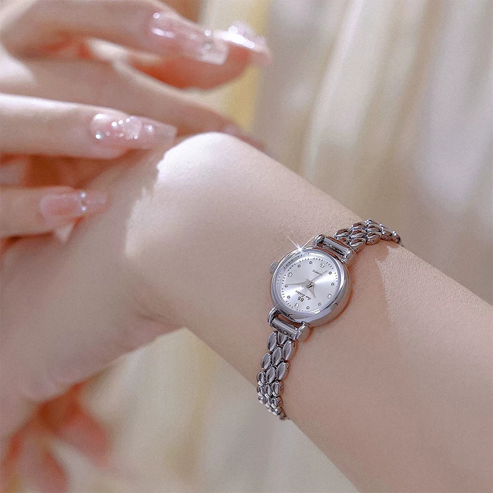 BS ビーシスター 新しいライト高級シンプルなレトロなスモールチェーン腕時計女性のファッションカジュアル日常着女性の腕時計ゴールド