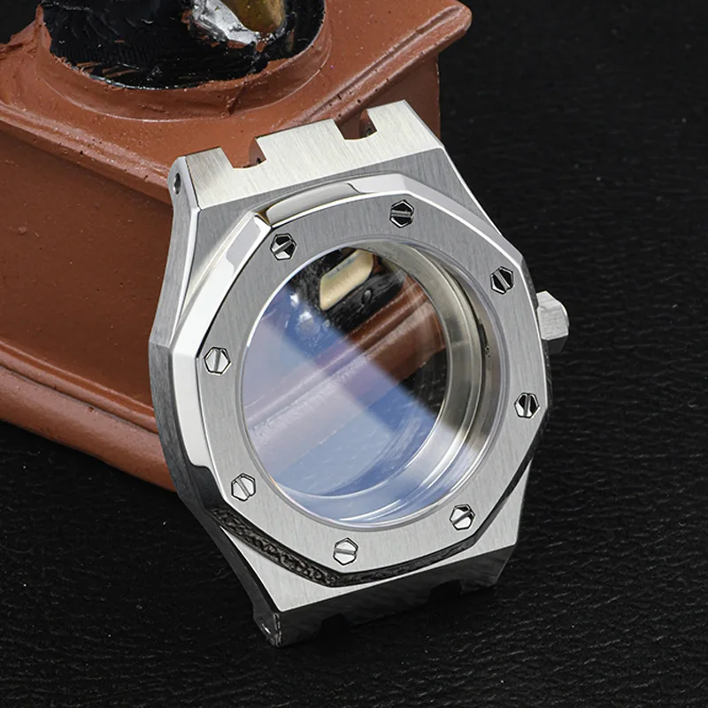 

HEIMDALLR New 316L steel watch case with steel strap Sapphire glass with cover fit NH35A/36A Automatic movement Dive watch case