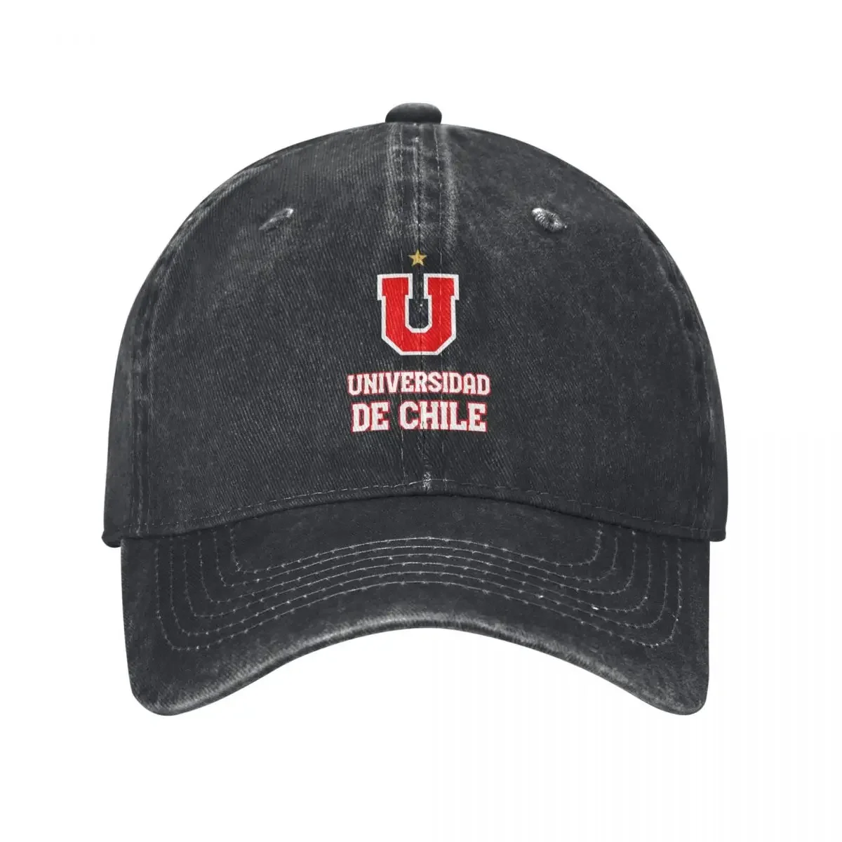 Vintage Universidad De Chile White Baseball Caps Unisex Style Distressed Washed Snapback Hat Copa Chile Football Outdoor Caps