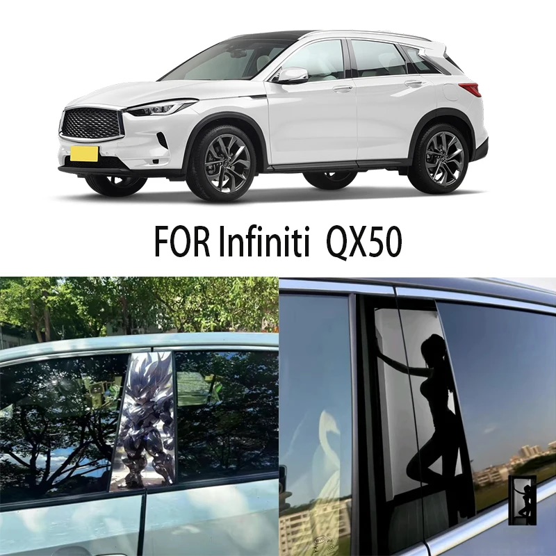 

Door Window Decoration Trims Pillar Posts Stickers Auto Styling For Infiniti QX50 Car accessories