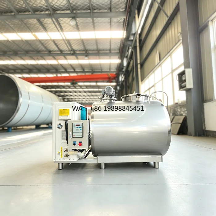 Milk Cooling Tank SUS304 Horizontal Bulk Milk Cooler for Small Dairy Farm 500L 600L Small