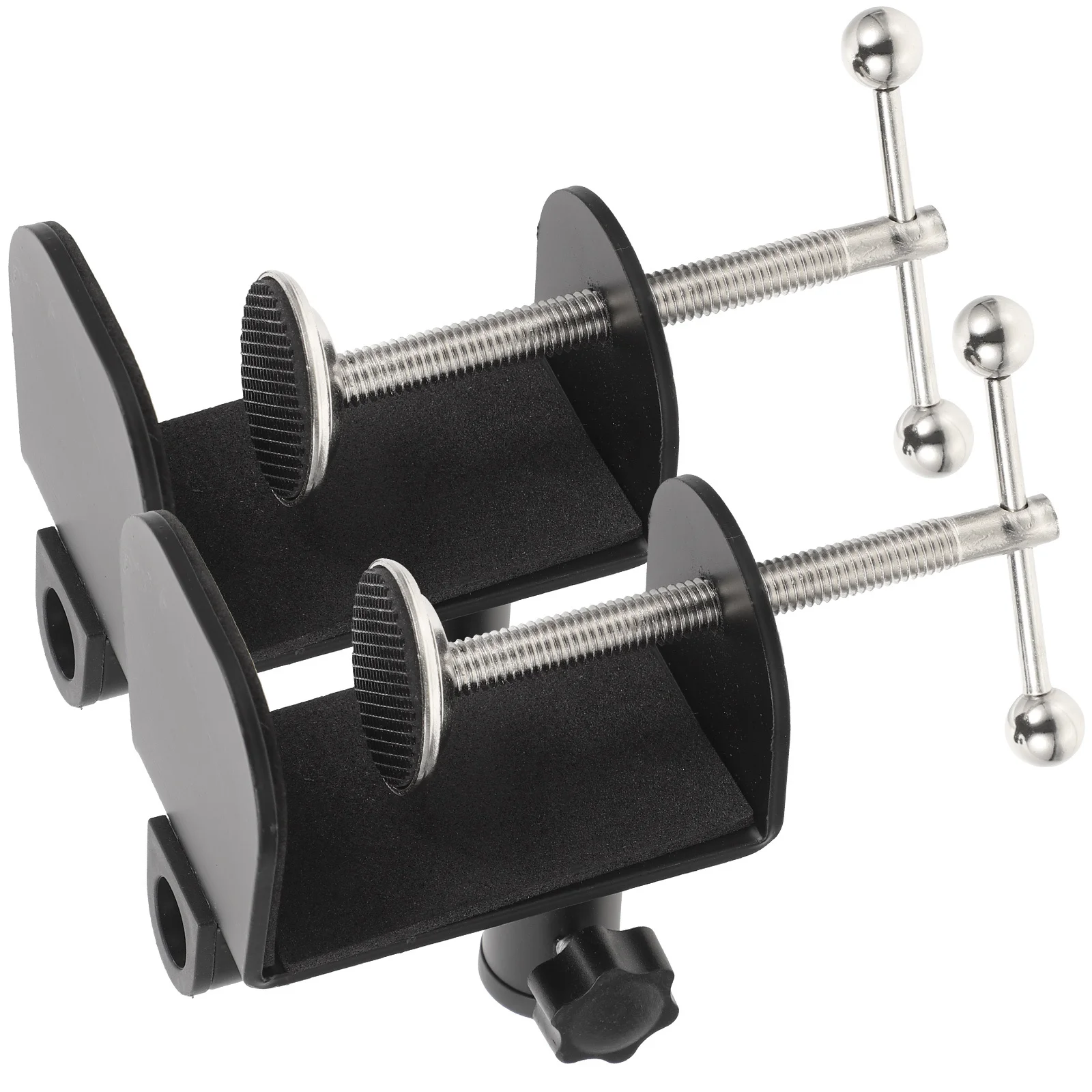 

2Pcs Heavy Duty Desk Clamp with Soft Rubber Protection for Microphone Arm Lamp Bracket - Versatile Table Mount Clip for Bedside