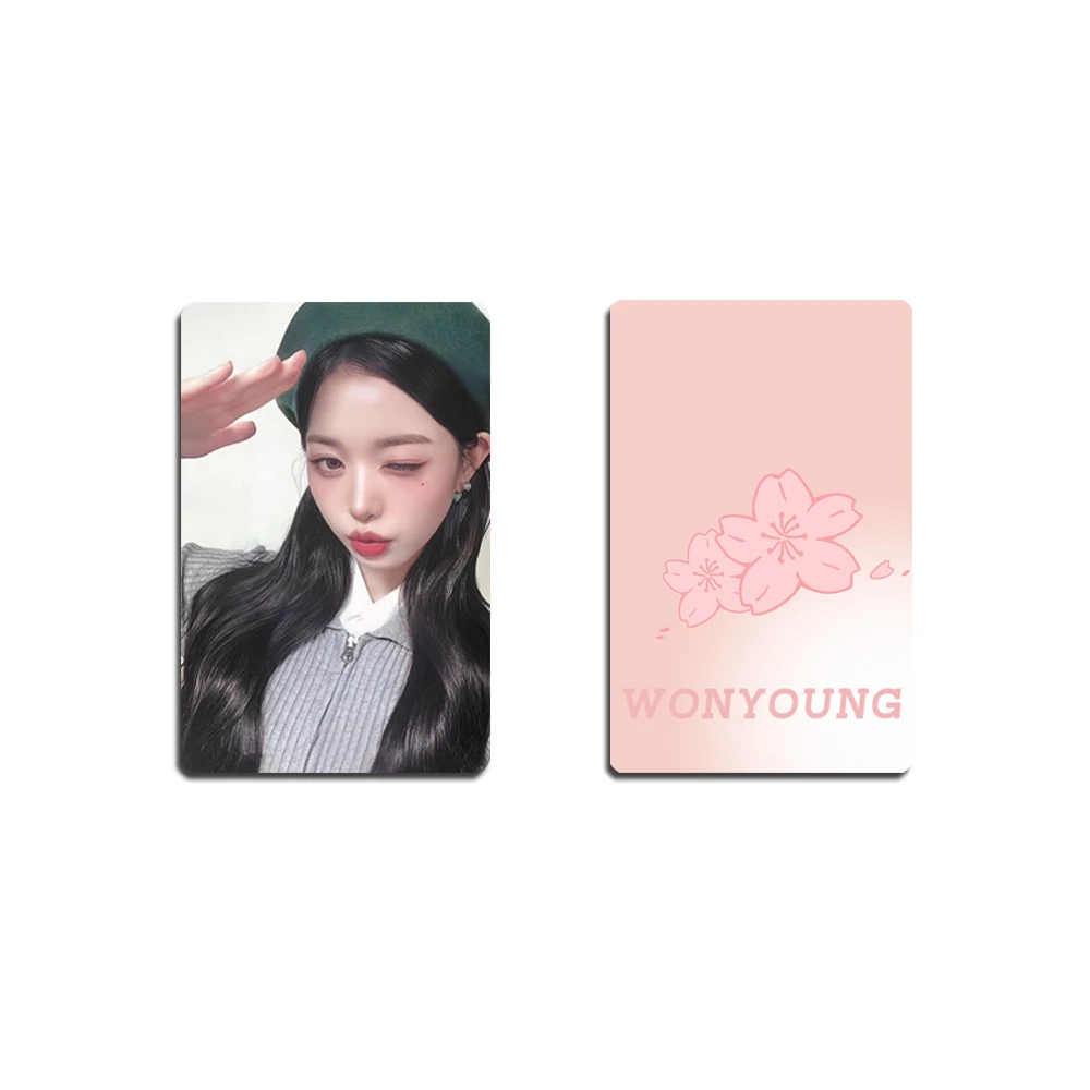 6Pcs/Set KPOP IVE WonYoung Photocard Kawaii Selfie Postcard Double-Sided Lomo Cards IZONE Won Young Fans Collection Gift