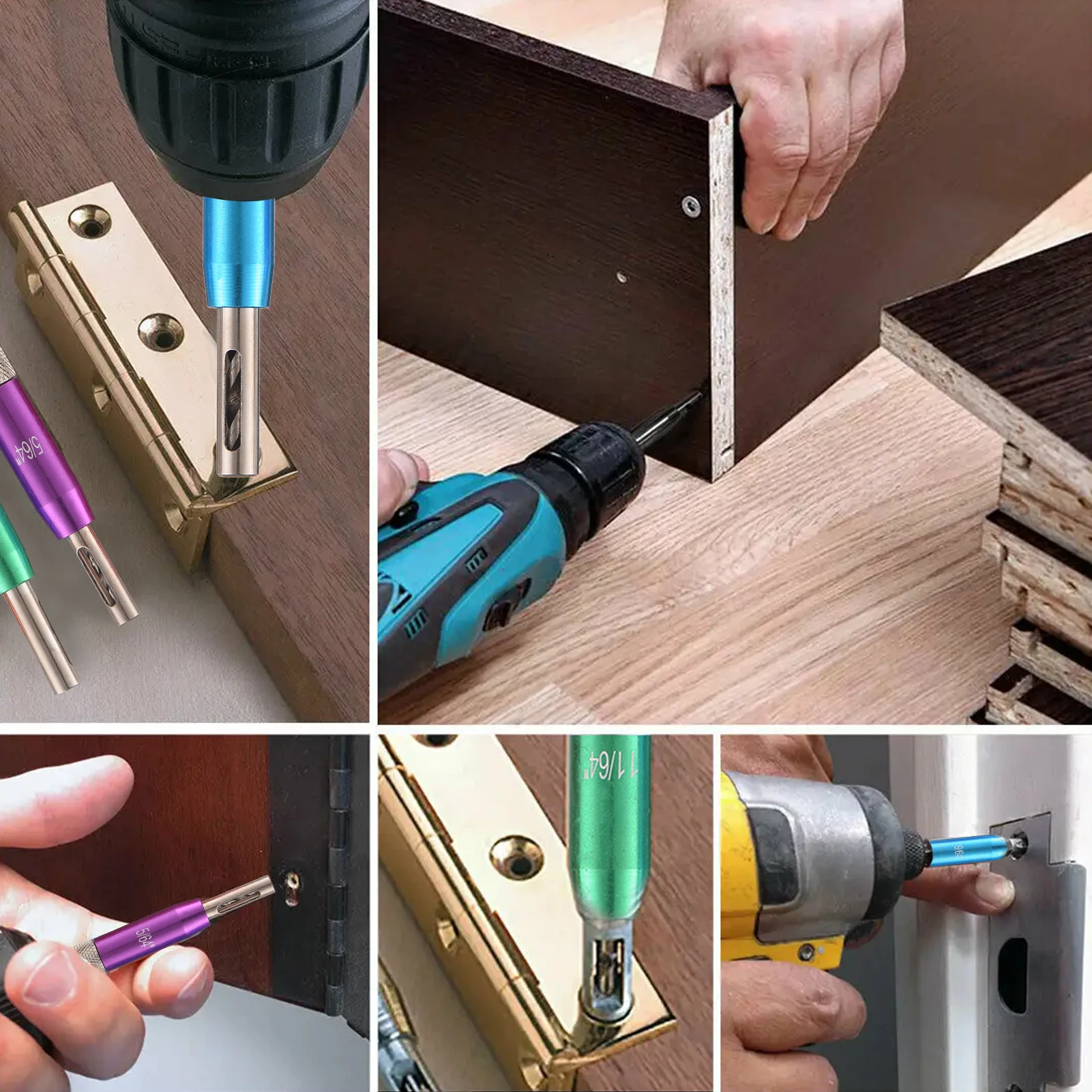 مجموعة مثقاب ساق عرافة ذاتية التمركز ، مجموعة مثقاب مركزي ، مفصلات مخصصة ، Vx Bit ، 5 64 بوصة إلى 1 4 بوصة #5