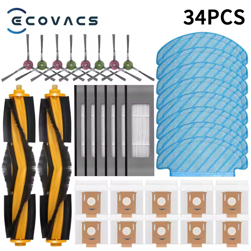 ECOVACS Deebot T8 AIVI T9 AIVI N8 Pro AIVI N9 N10 N10 Plus Accessories Main brush, side brush, filter, dust bag,Hepa Filter - Image 15