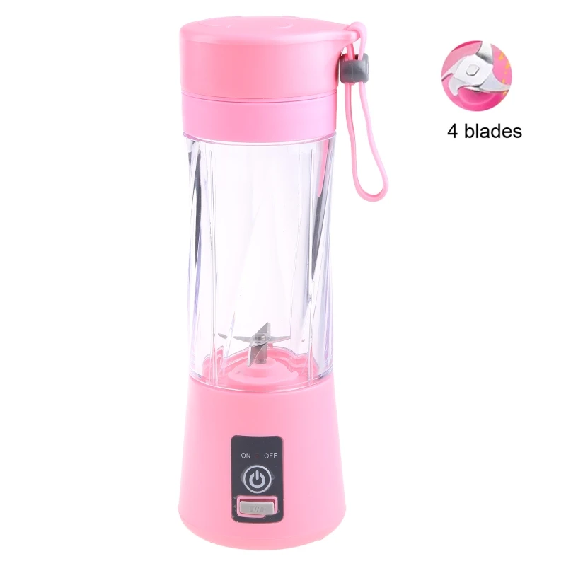 Máy xay sinh tố cầm tay Máy ép trái cây Máy xay sinh tố kích thước cá nhân để ép nước trái cây, 4 màu Dropship