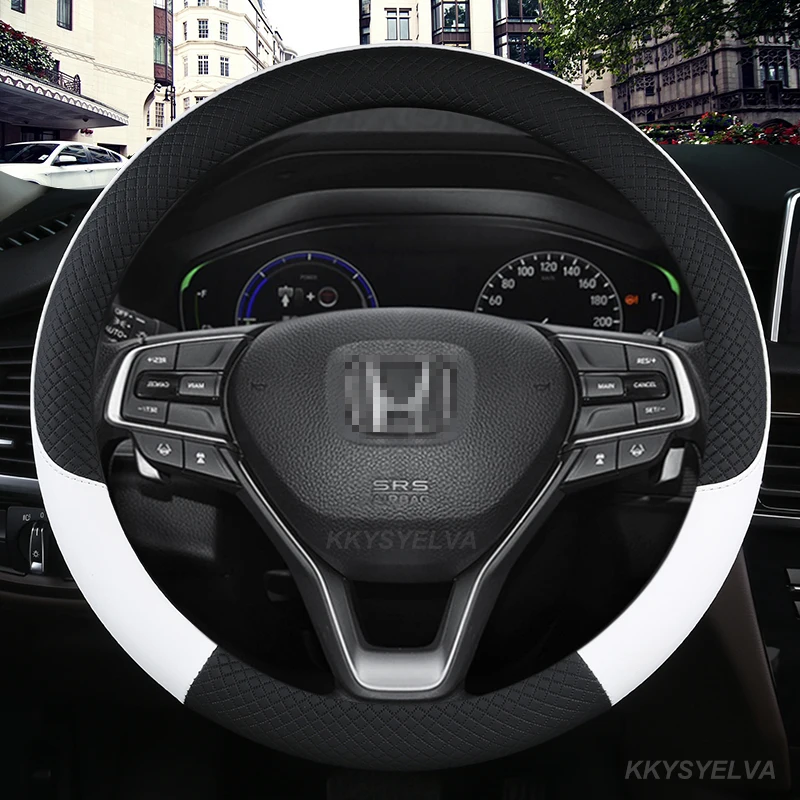 

Car Steering Wheel Cover Leather For Honda Accord Amaze Civic City Grace Fit Jazz Insight Inspire Legend BR-V CR-V Vezel HR-V