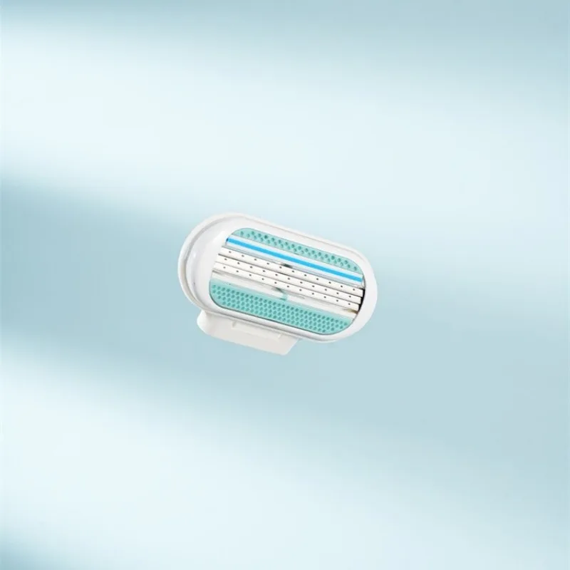 1 حامل شفرة + 4 رؤوس بديلة، متوافقة مع شفرات حلاقة آمنة للسيدات، خالية من الزيت، مناسبة للوجه/الساقين/الذراعين #4