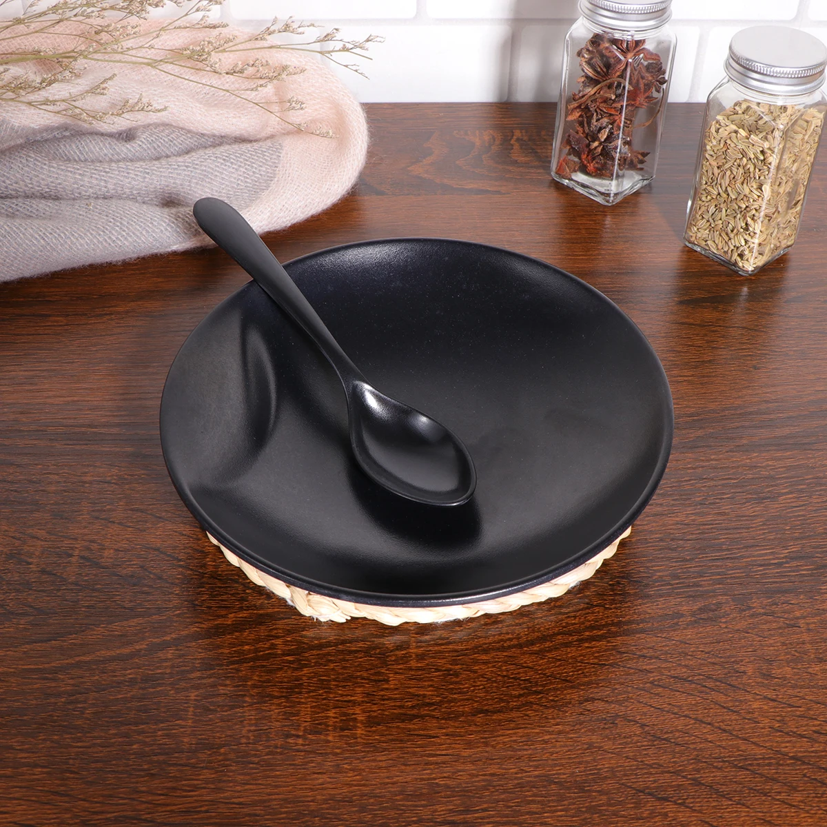 

Melamine Plates Round Smooth Surface Eco Friendly Safe Use Bright Design Suitable Snacks Fruits Appetizers Cuisine Family