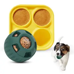 Long-Lasting Interactive Chewer Refillable Reusable Natural Rubber Durable Chewing Pet Toy Licking Ball Toy