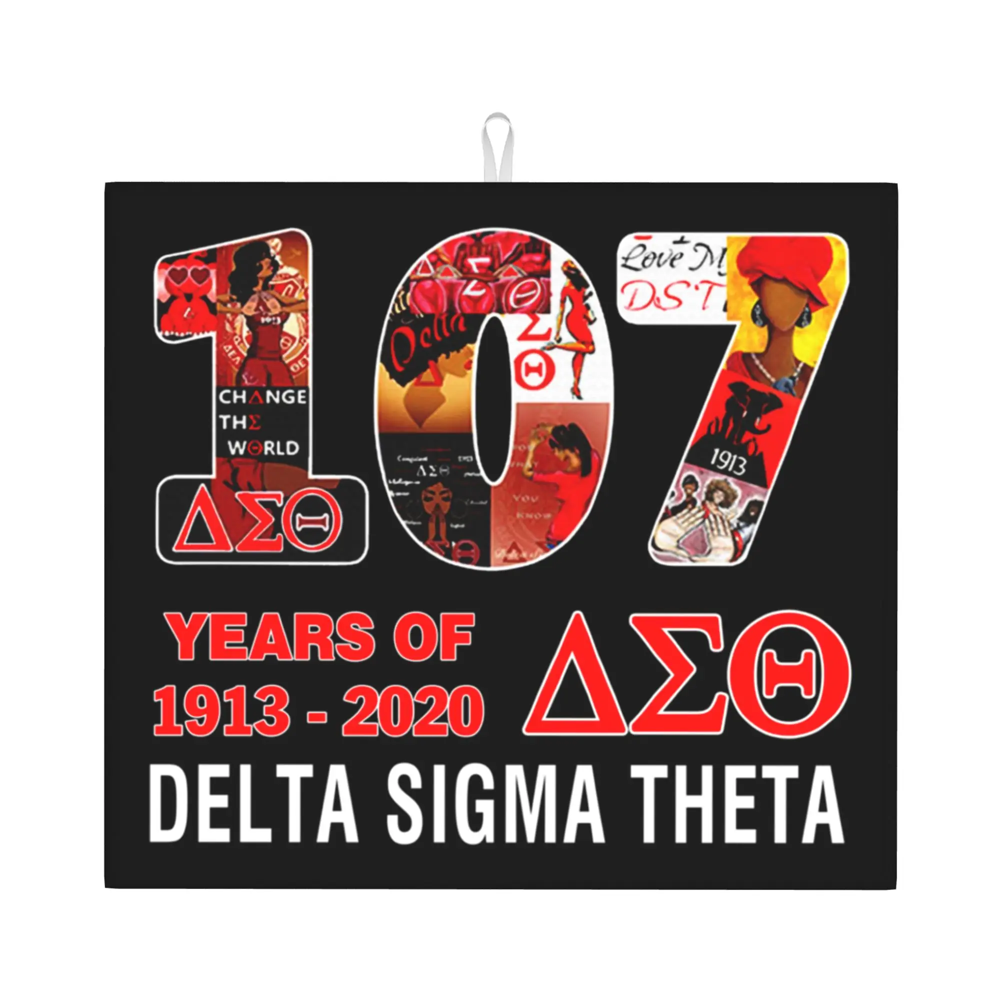 Drying Mat For Kitchen Delta Sigma Theta Sorority 1913 Water Absorbent Waterproof Reusable On Slip Kitchen Counter Protector Mat