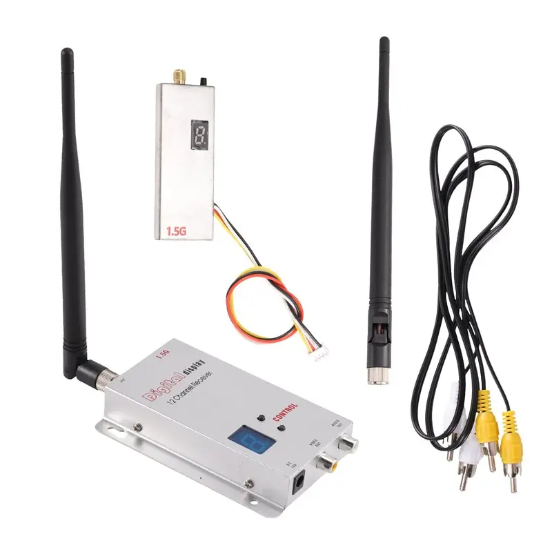 [Promotion】 For FPV Long Range RC Drone Compatible 1.5Ghz 2W For FPV VTX+ 1.5Ghz VRX Kit 2000Mw 12CH For FPV Video Transmitter