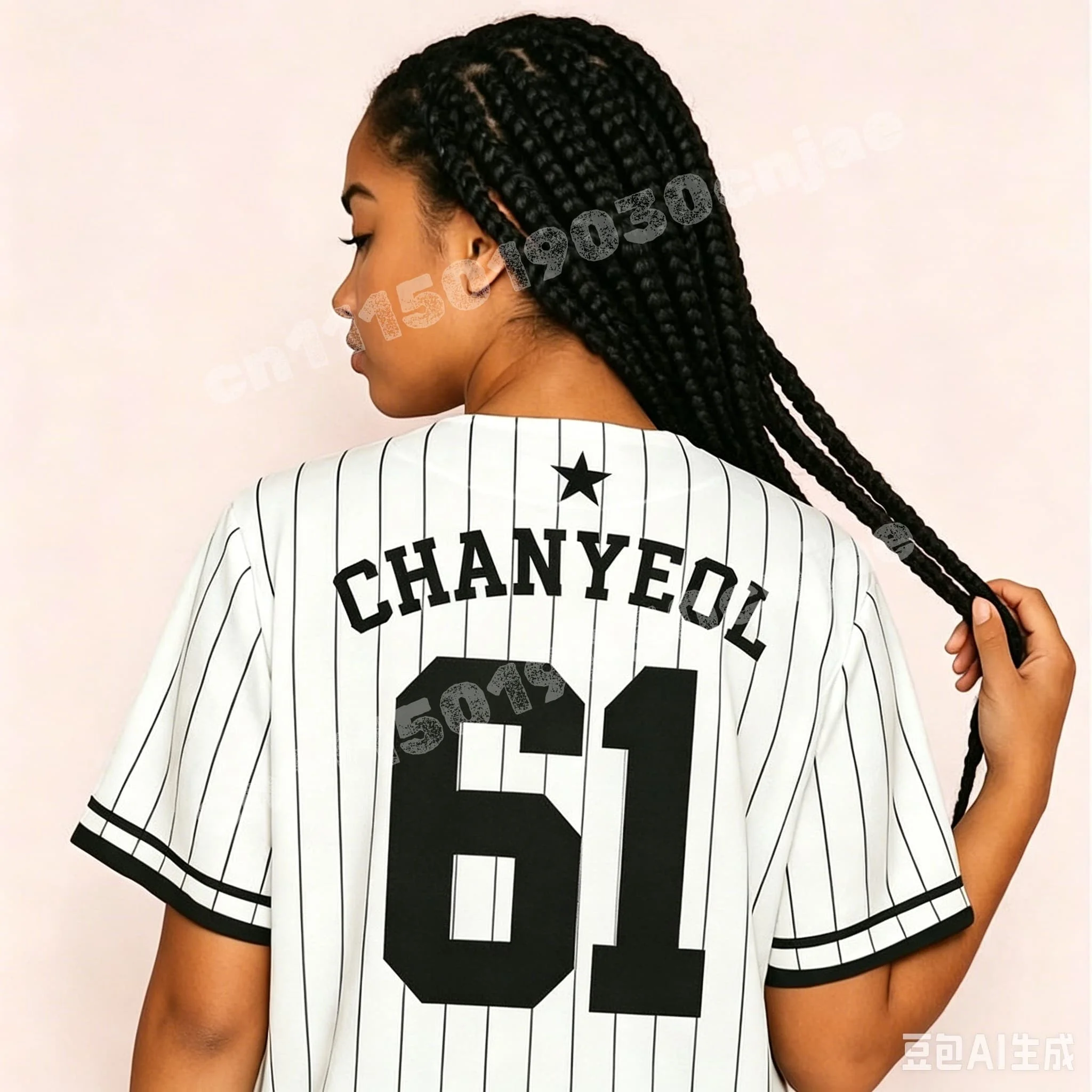 Vintage Stripe EXO EXOPLANET Baekhyun 4 Baseball-Trikot, atmungsaktives Sport-Top, passend für die ganze Familie, Konzert-T-Shirt für Eltern und Kinder, schnell trocknend – Detail 6