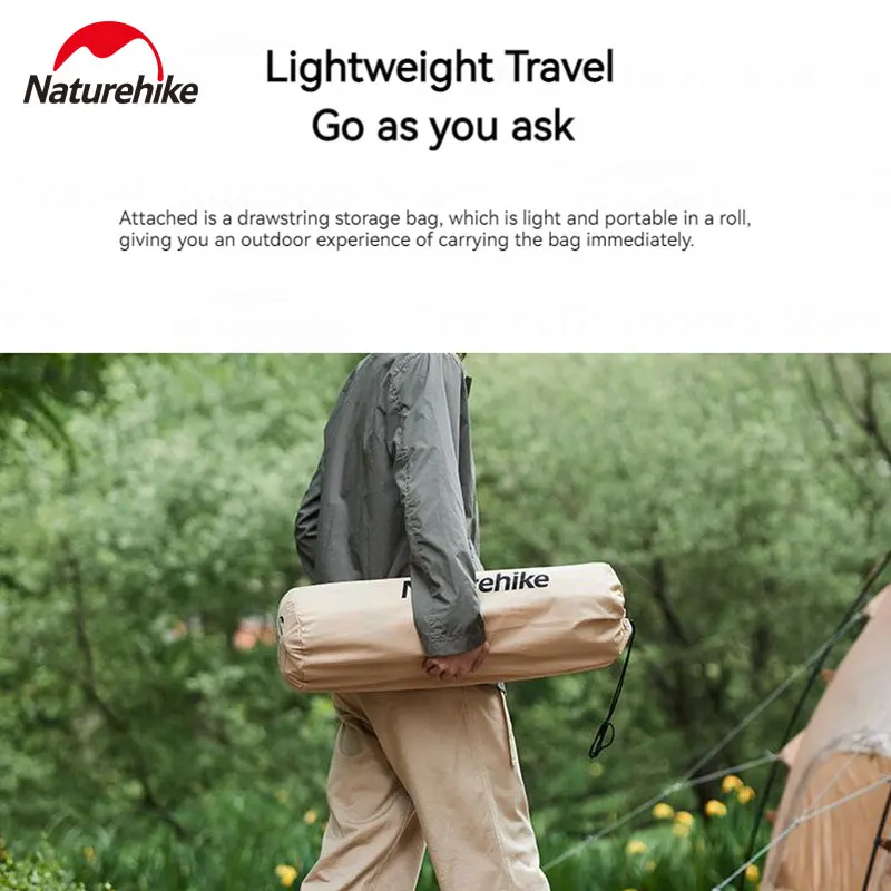 Naturehike في الهواء الطلق التخييم 6 سنتيمتر ارتفاع نفخ حصيرة المحمولة واحدة/مزدوجة وسادة النوم الذاتي تضخيم حصيرة مع Pillow-D01