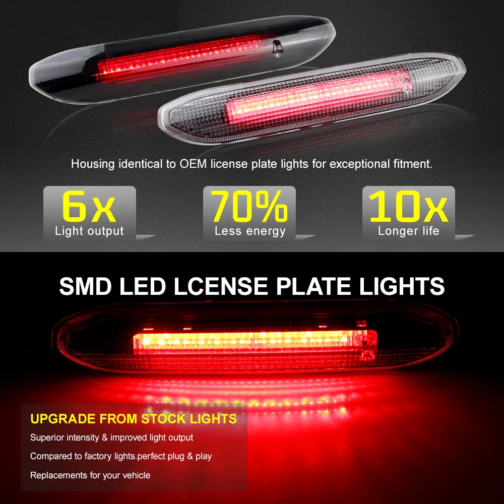 Car Red Third 3rd Brake Light Centre High Mount Auto Stop Lamp Clear RED Lens For Land Rover Freelander 2 2008-2015 CANbus