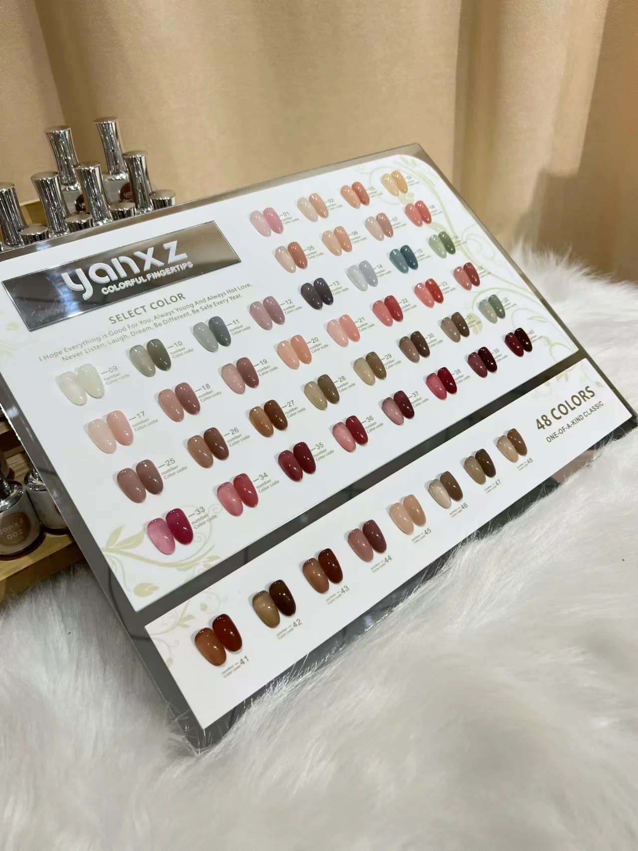 YANXZ Wielokolorowy 48 kolorów Zestaw żelu do paznokci Popularny zestaw do zdobienia paznokci Salon paznokci 2024 Nowa moda Gorący przedmiot Nietoksyczny żel Uv Hurtownia