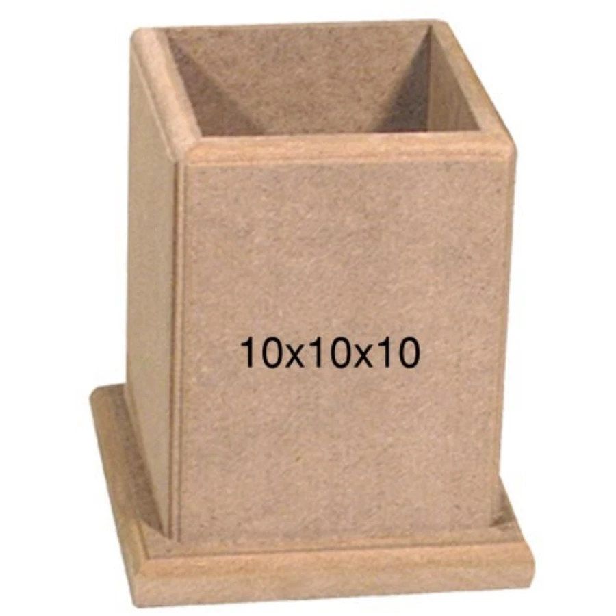 F777 square pencil holder, hobby wood painting Mdf pen holder