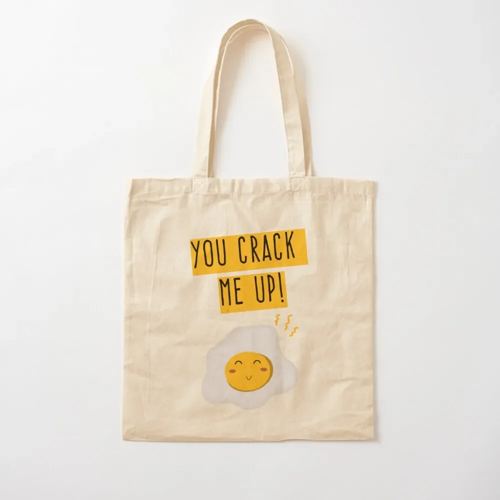 You crack me up, sunny side up, eggs, Willow Days Tote Bag personalized tote bag Canvas Tote Bag