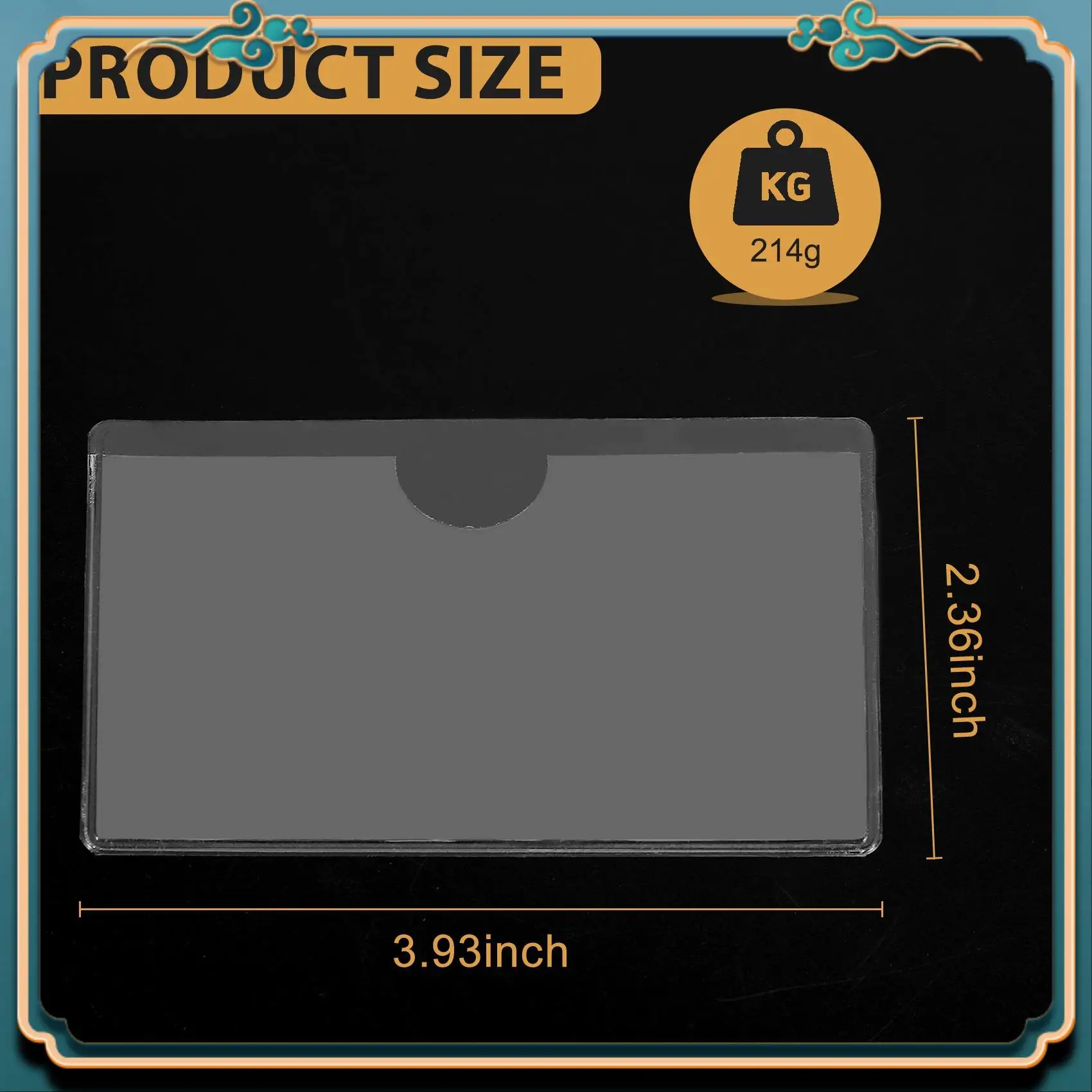 ABJG-60Pcs Self-Adhesive Label Holder Card Pockets Label Holder Clear Library Card Holders With Top Open For Index Cards