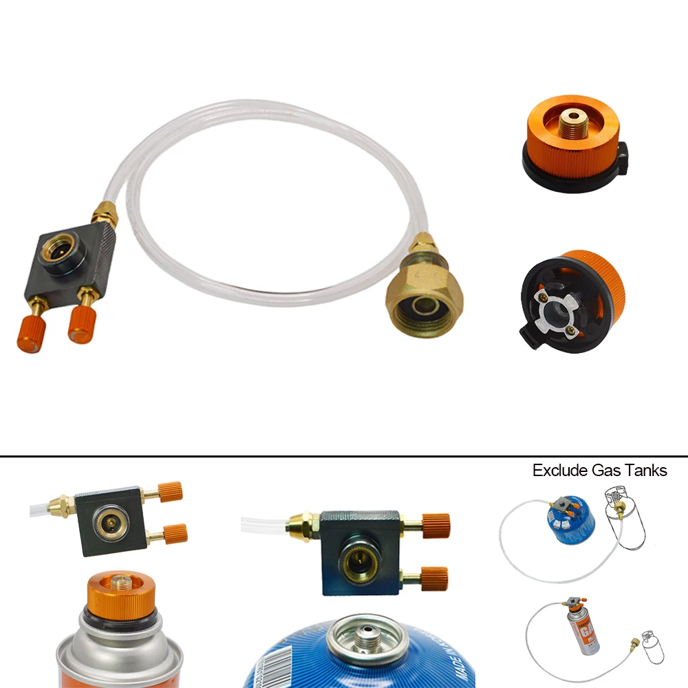 Outdoor Gas Tank Entlüftungsventil und Gas Ladeadapter Camping LPG Herd Propan Nachfülladapter Flachzylinder Tank Koppler