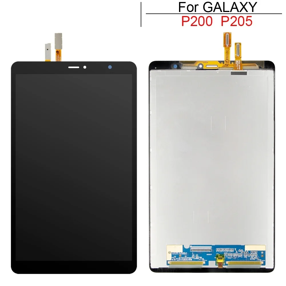 Go For Samsung Tab A 8.0 2019 SM-P200 SM-P205 P200 P205 LCD Display Monitor Touch Screen Digitizer Panel Glass Assembly