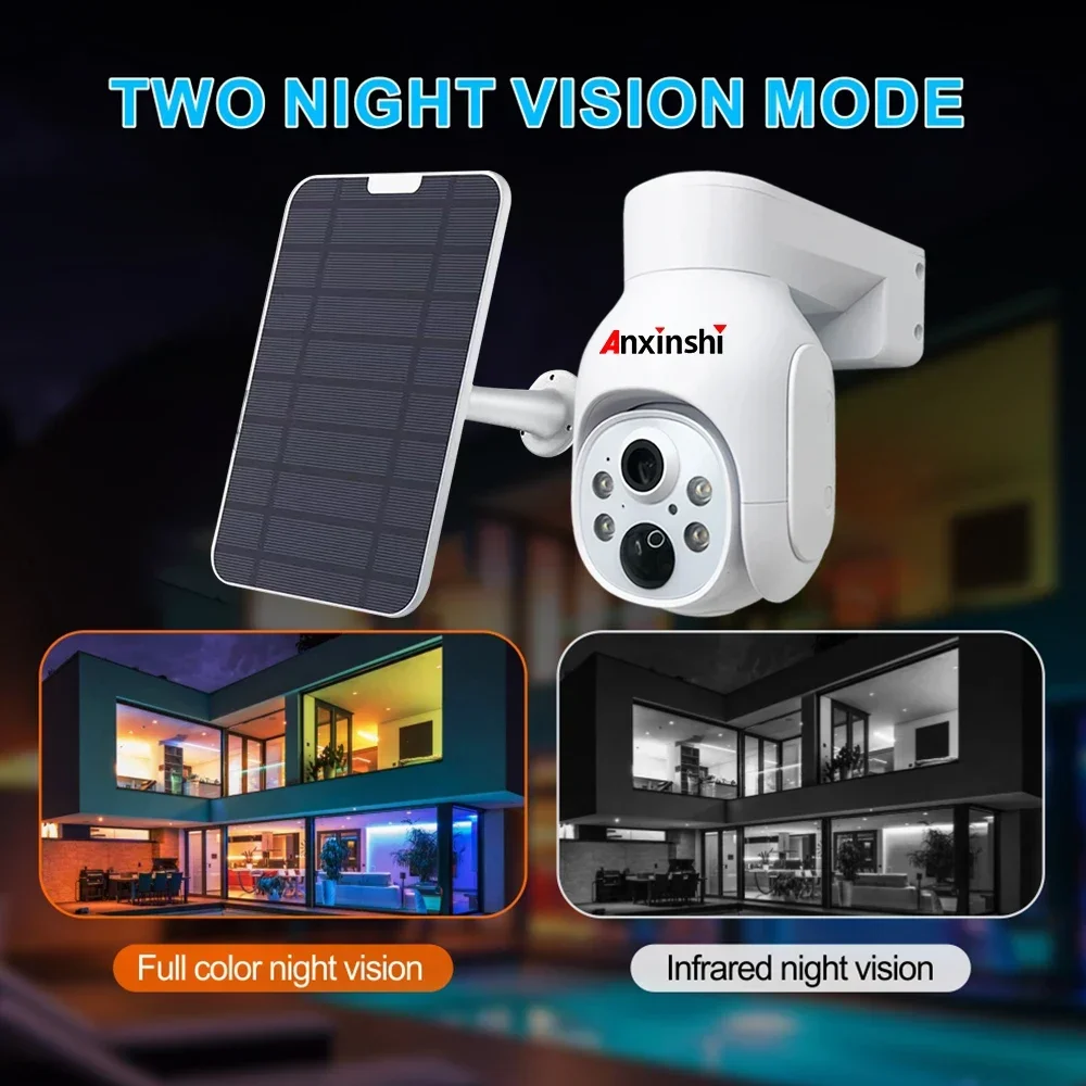 Anxinshi Brand Solar Wifi Camera CCTV System for Home Security 2 4  6  8 Channel Kits 4mp