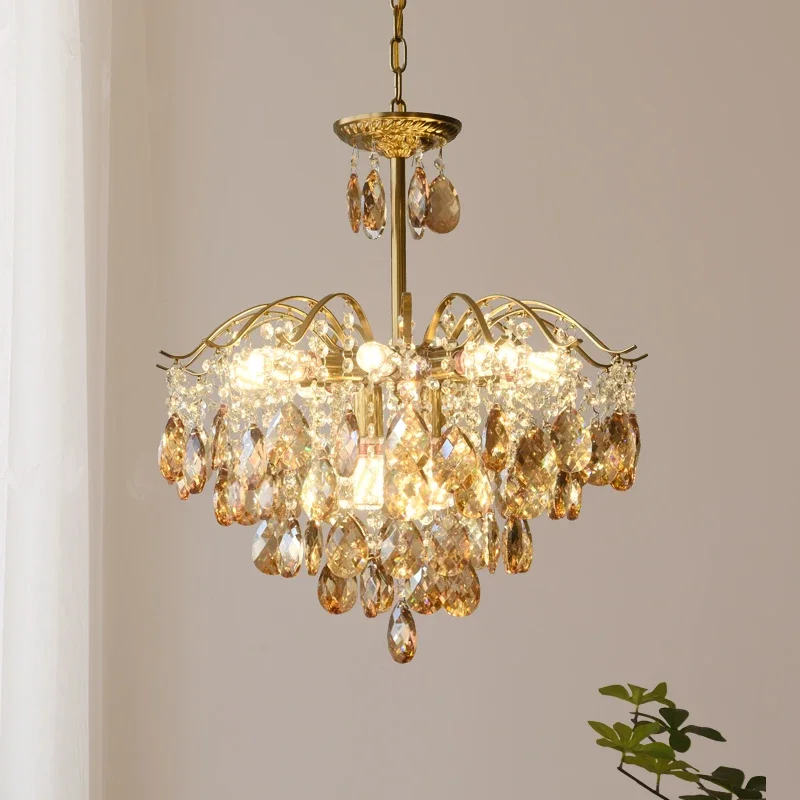 Crystal Chandelier Master Bedroom Chandelier Dining Room Decoration Ceiling Mounted Light Fixture Modern Minimalist And Luxuriou