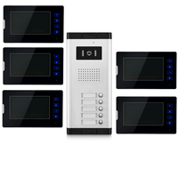 2/3/4/5 Apartments Video Intercom System Smart Video Doorbell Door Phone for Home Monitor Night Vision Camera