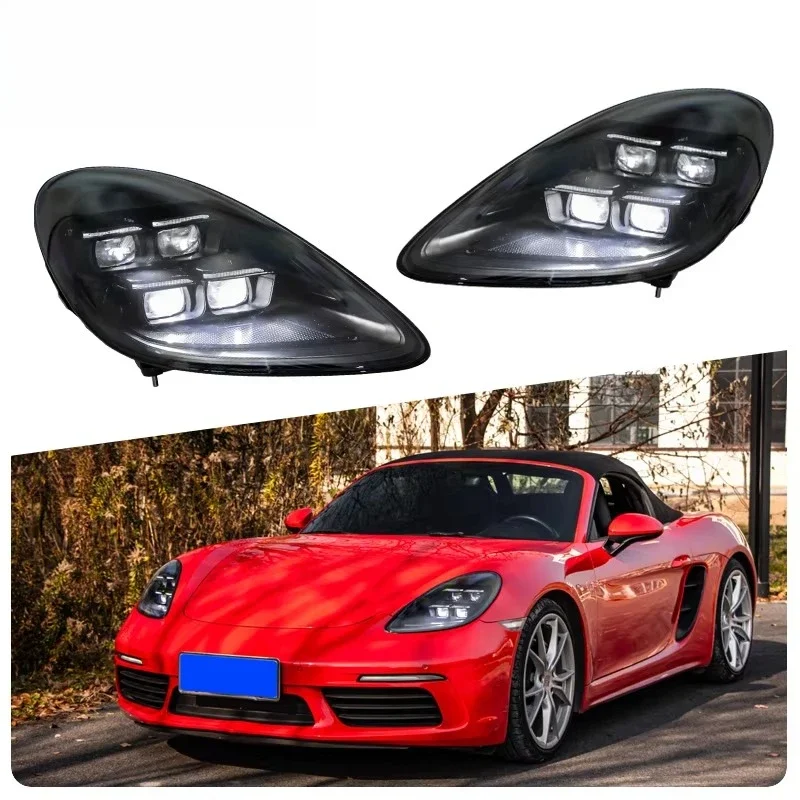 

Для Porsche 718 Boxster Cayman 2016-2024: Обновление фар в стиле PDLS 2025 года (модель 982)