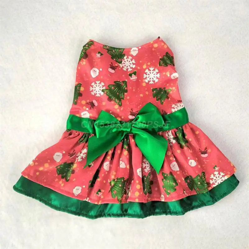 Robe de Noël double couche pour animaux de compagnie, vêtements de vacances élégants, costume unique pour chien et chat, belle et festive, haute qualité, nouveau