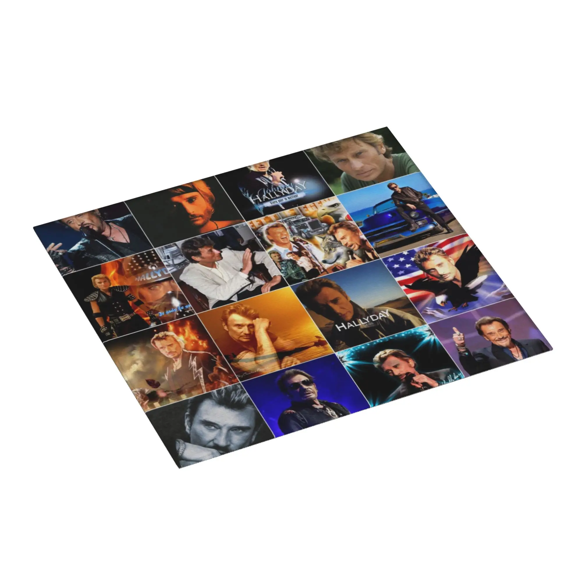 French Rock Singer Johnny Hallyday Non Slip Kitchen Counter Protector Mat Barware Tableware Reusable Drying Mat For Kitchen