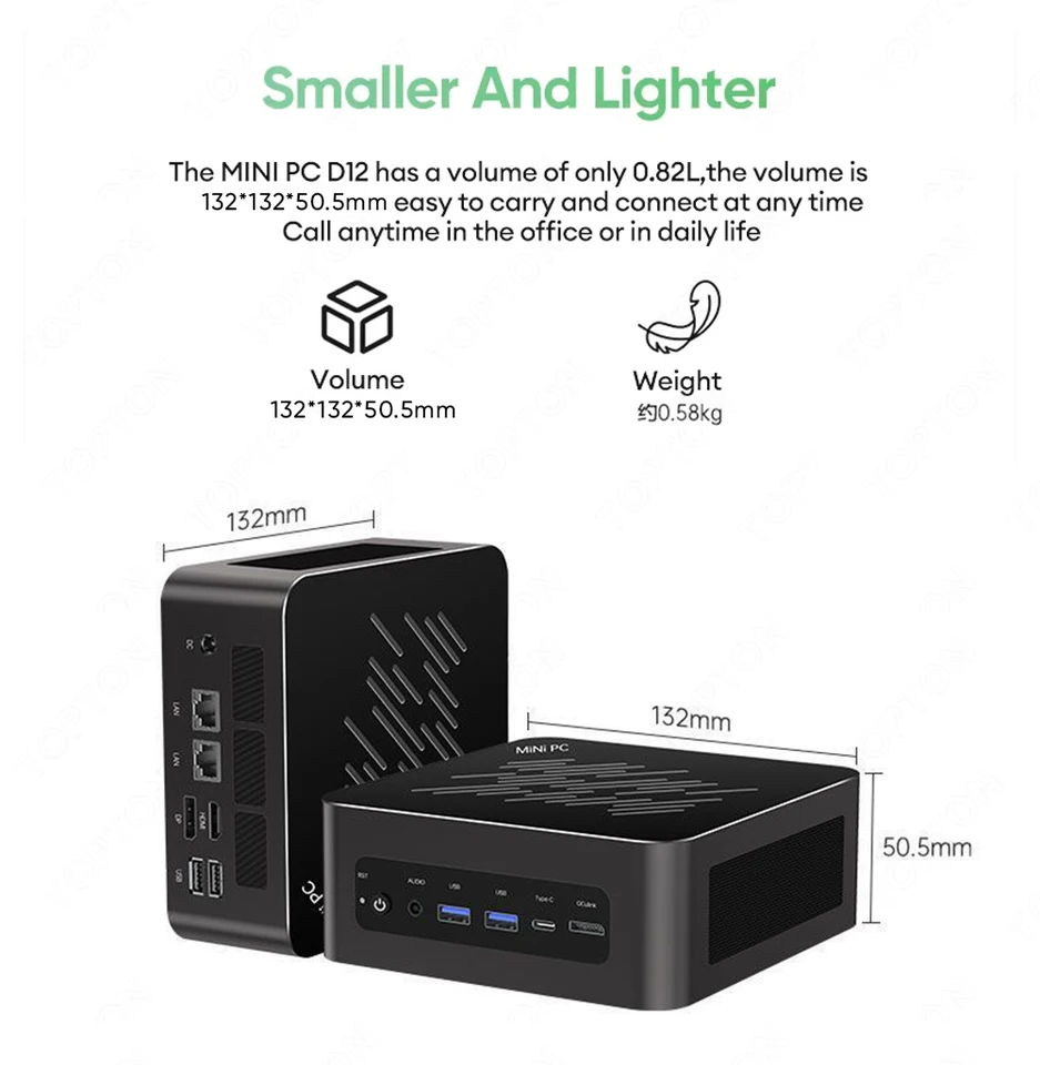Topton Gaming Mini PC AMD Ryzen AI 9 H 465 HX 370 ES AI 7 ES