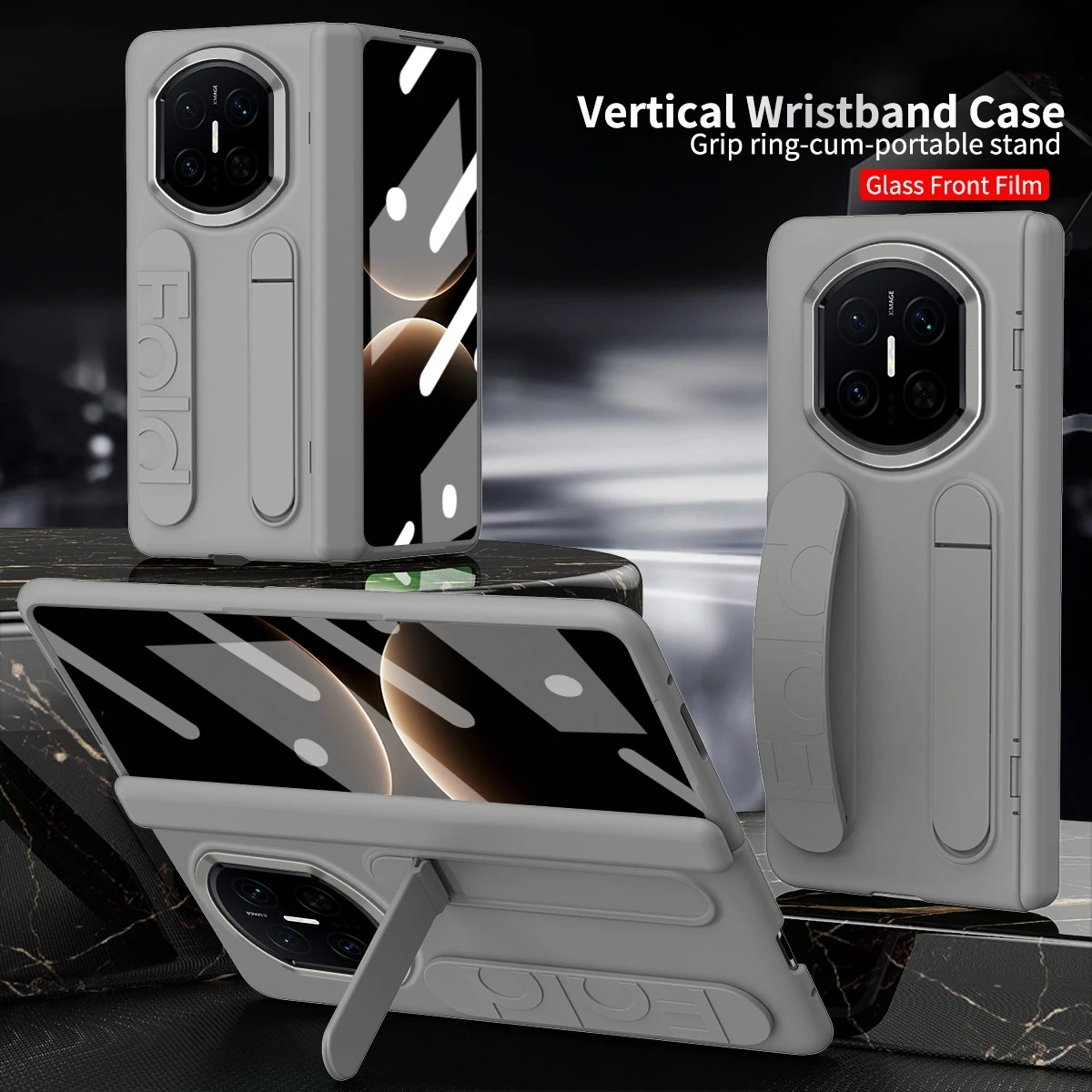 Hinge Funda for Huawei Mate X7 X6 X5 X3 Case Wristband Wrist Strap Stand Front Screen Glass Protection Plastic Cover Capa view 2