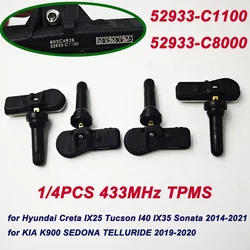 1/4Pcs TPMS 52933C1100 52933-C1100 Tire Pressur Sensor 52933-C8000 52933C8000 for Hyundai Sonata Tucson Santa Fe Kia 2015-2020