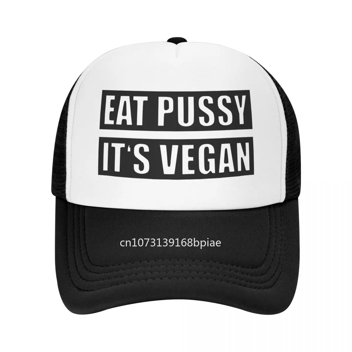 Cool Eat Pussy Its Vegan Trucker Hat Men Women Personalized Adjustable Unisex Baseball Cap Summer Hats Snapback Caps