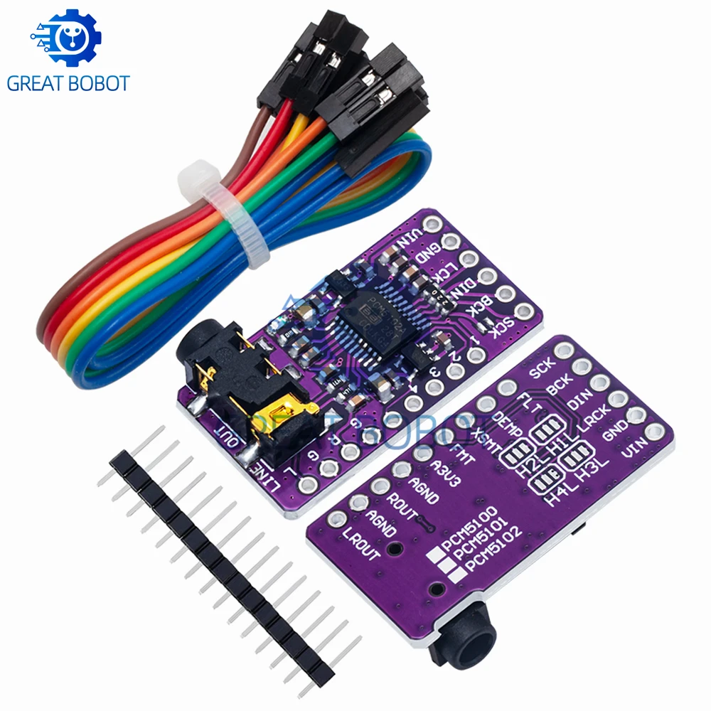 1~10 SZT. Interfejs I2S PCM5102A Dekoder DAC GY-PCM5102 Moduł Odtwarzacza I2S dla Raspberry Pi PHAT Format Board Cyfrowa Płytka Audio — zdjęcie produktu 5