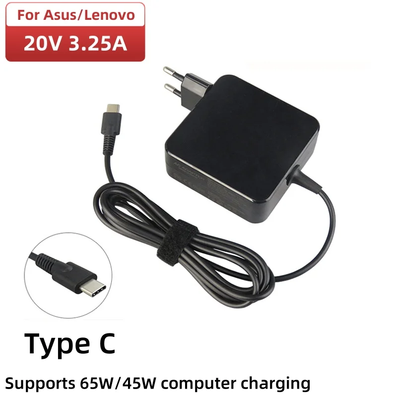 65W Type C 20V 3.25A 45W USB C Phone PD Laptop Charger Power Ac Adapter For MacBook ASUS ZenBook Lenovo Dell Xiaomi Air HP Sony