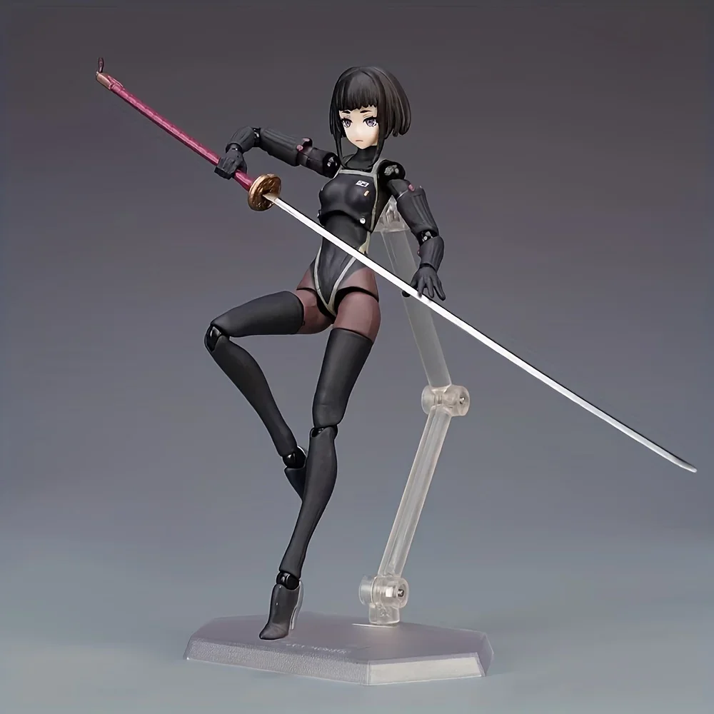 5.91-Inch Anime Cyber Samurai Girl Action Doll - PVC Collection Model, Perfect Gift for Fans